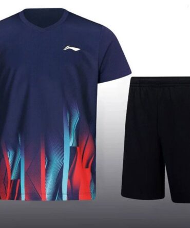 Li-Ning Men's Competition Set 2026 (Navy Dry Fit Shirt & Black Shorts)
