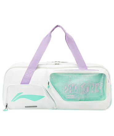 Li-Ning Square Racquet Bag (White/Purple)