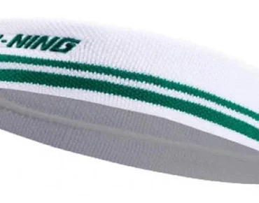 Li-Ning Headband (White/Green logo)